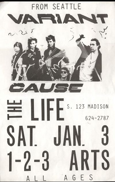 Variant Cause Spokane 123 Arts all ages rock